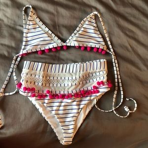 Tularosa High Waist Pom Pom Bikini